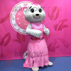 Pink Seal maskot kostume...