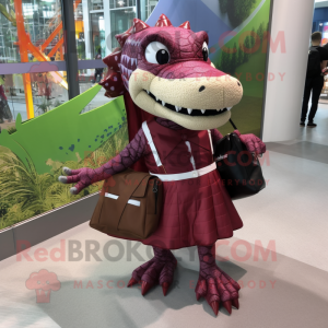 Maroon Crocodile mascotte...