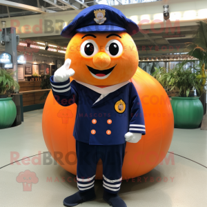 Navy Pumpkin maskot drakt...