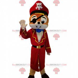 Eekhoornmascotte met een piratenuitrusting - Redbrokoly.com