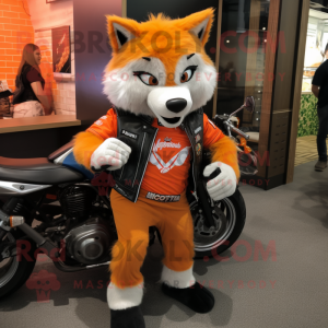 Orange Say Wolf maskot...