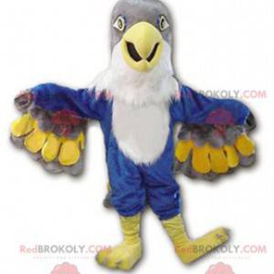 Blue and white gray bird eagle mascot - Redbrokoly.com