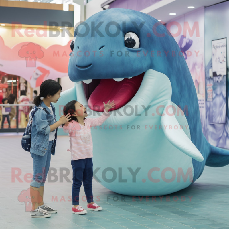 nan Humpback Whale mascot costume character dressed with a Mom Jeans and Anklets nan Humpback Whale mascot costume character dressed with a Mom Jeans and Anklets
