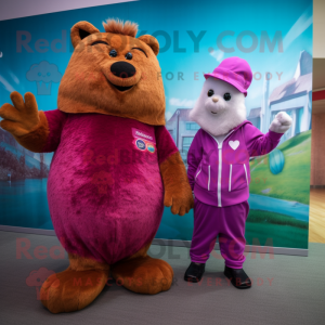 Magenta Beaver maskot...