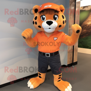 Oransje Jaguar maskot...