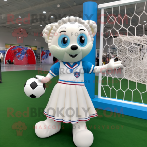 White Soccer Goal maskot...