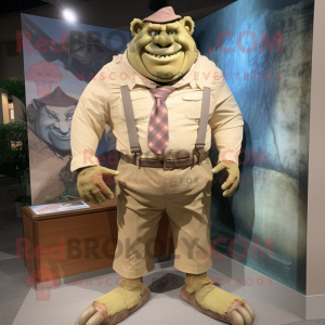 Tan Ogre mascotte kostuum...