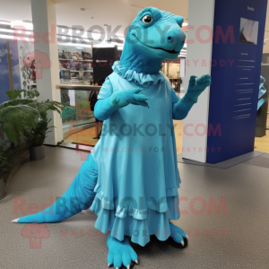 Cyan Iguanodon mascotte...