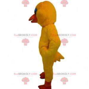 Yellow duck mascot with touching eyes - Redbrokoly.com