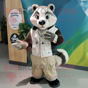 Beige Badger mascotte...