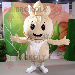 Beige Beet maskot kostume...