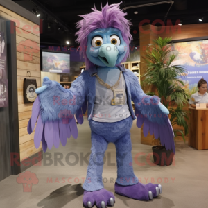 Lavendel Harpy maskot drakt...