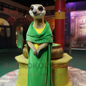 Groene Meerkat mascotte...