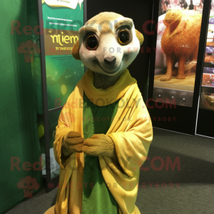 Grøn Meerkat maskot kostume...