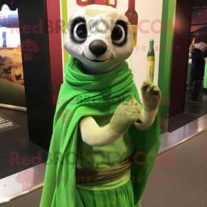 Groene Meerkat mascotte...