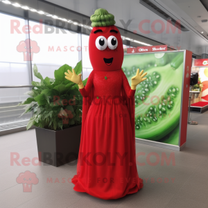 Rød agurk maskot...