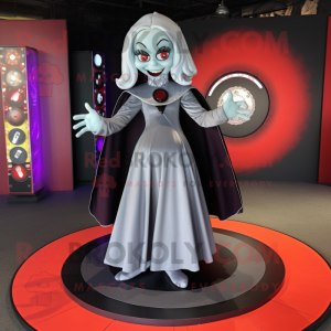 Sølv vampyr maskot kostume...