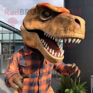 Rostiger T-Rex Maskottchen...