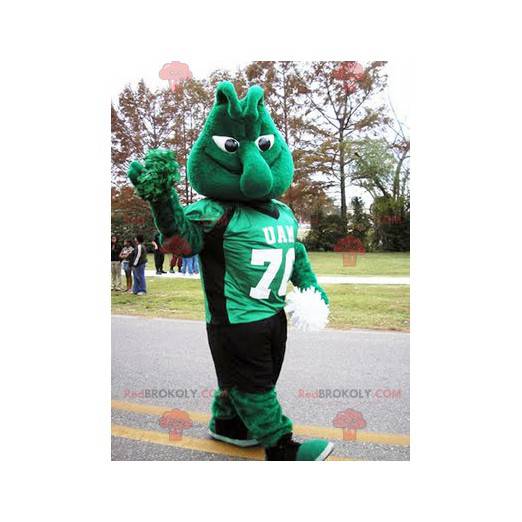 Green monster snowman mascot - Redbrokoly.com