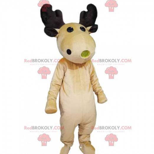 Reindeer mascot with beautiful velvet antlers - Redbrokoly.com