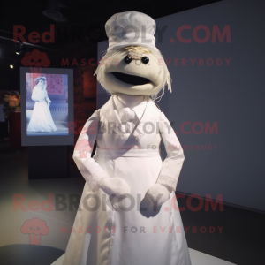 nan Doctor mascot costume character dressed with a Wedding Dress and Cummerbunds