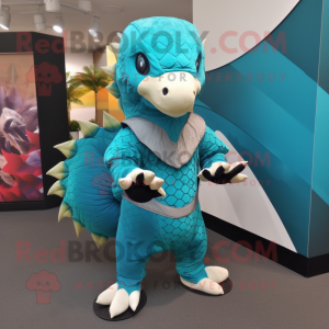 Turquoise Pangolin mascotte...