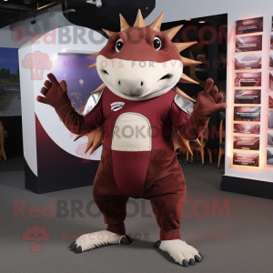 Maroon Armadillo maskot...