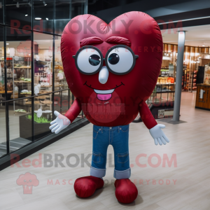 Maroon Heart Shaped...