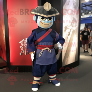 Navy Samurai maskot kostume...