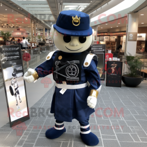 Navy Samurai maskot kostume...