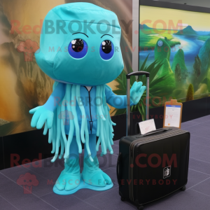 Cyan Jellyfish mascotte...