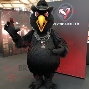 Black Rooster mascotte...