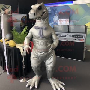 Silver Tyrannosaurus maskot...