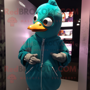 Teal Duif mascotte kostuum...