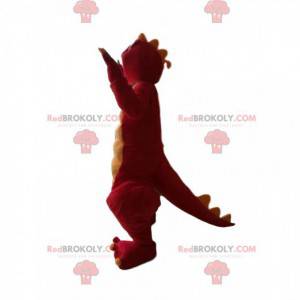 Rode en gele grappige dinosaurusmascotte - Redbrokoly.com
