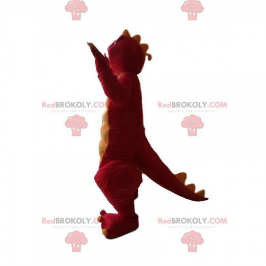Rode en gele grappige dinosaurusmascotte - Redbrokoly.com