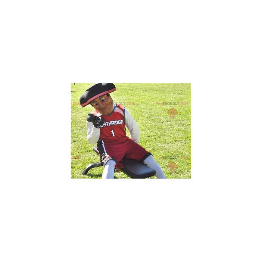 Patriot Soldat Maskottchen in rot schwarz und weiß gekleidet - Patriot Soldat Maskottchen in rot schwarz und weiß gekleidet -