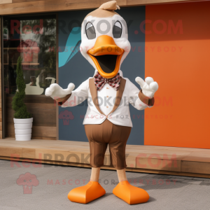 Rust Swans mascot costume character dressed with a Chinos and Bow ties