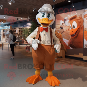 Rust Swans mascot costume character dressed with a Chinos and Bow ties