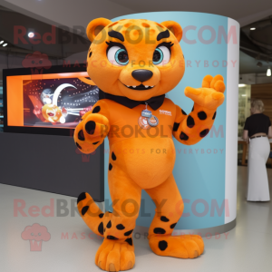 Oranje Jaguar mascotte...