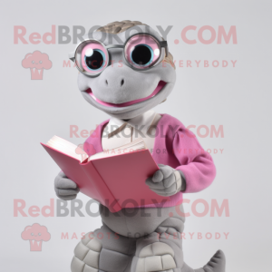 Grijs roze mascotte kostuum...