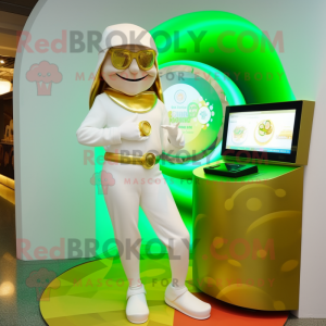 White Pot Of Gold maskot...