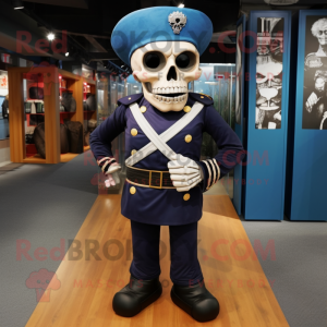 Navy Skull maskot kostume...