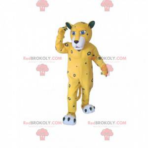 Mascota de leopardo amarillo con manchas grises - Redbrokoly.com