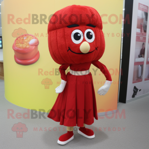 Roter Falafel Maskottchen...
