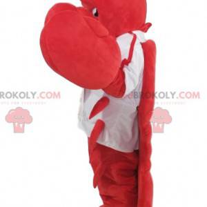 Hilarious lobster mascot with a white jersey - Redbrokoly.com