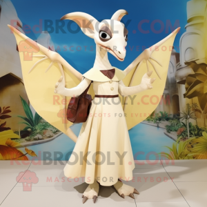 Cream Pterodactyl maskot...