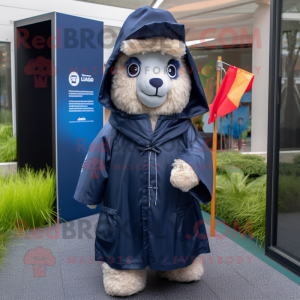 Navy Alpaca maskot kostume...