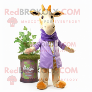 Lavendel giraff maskot...