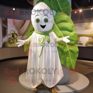 Hvid bønnestængel maskot...